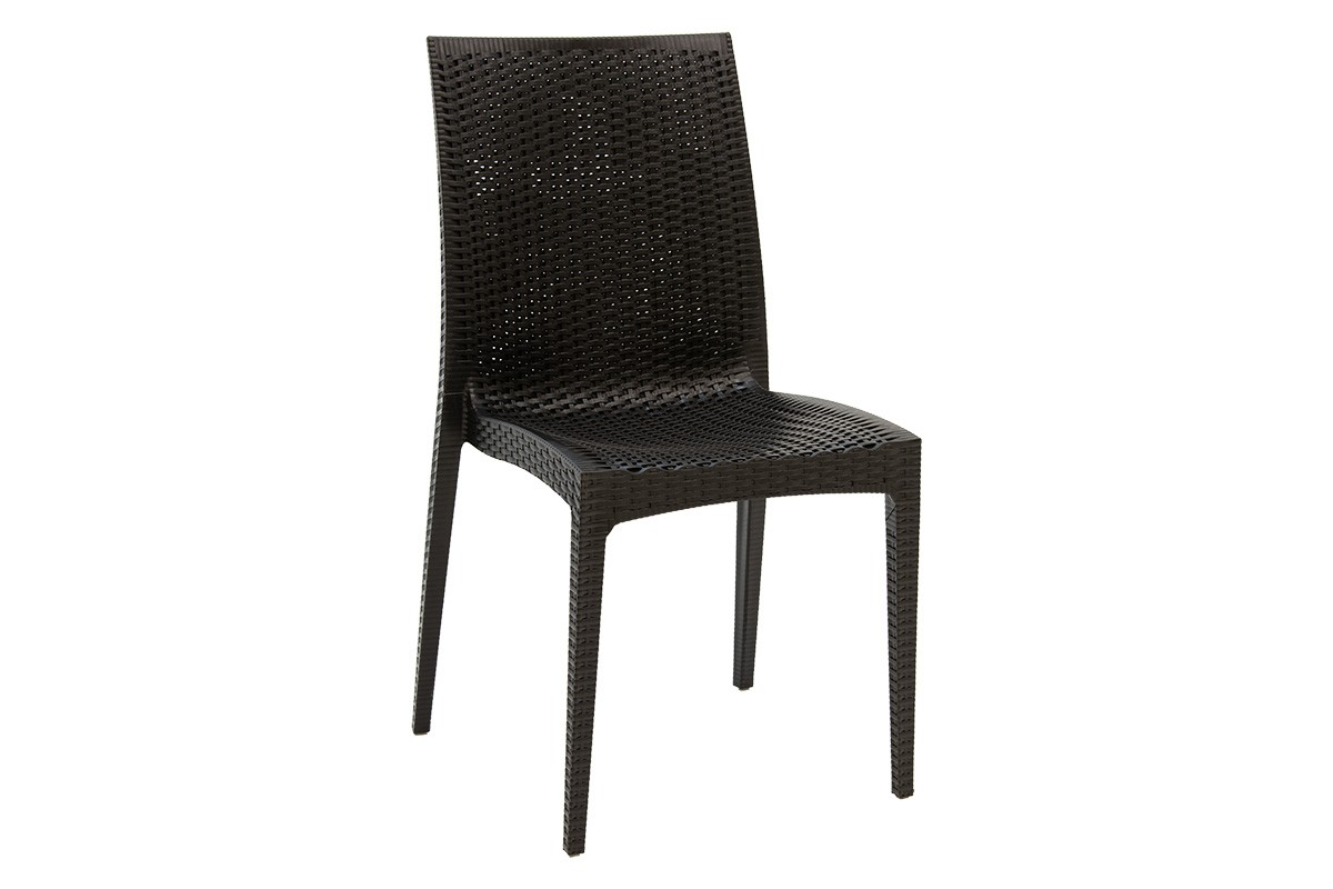 Καρέκλα κήπου “Dana” από πολυπροπυλένιο σε χρώμα μαύρο 44x51x87
