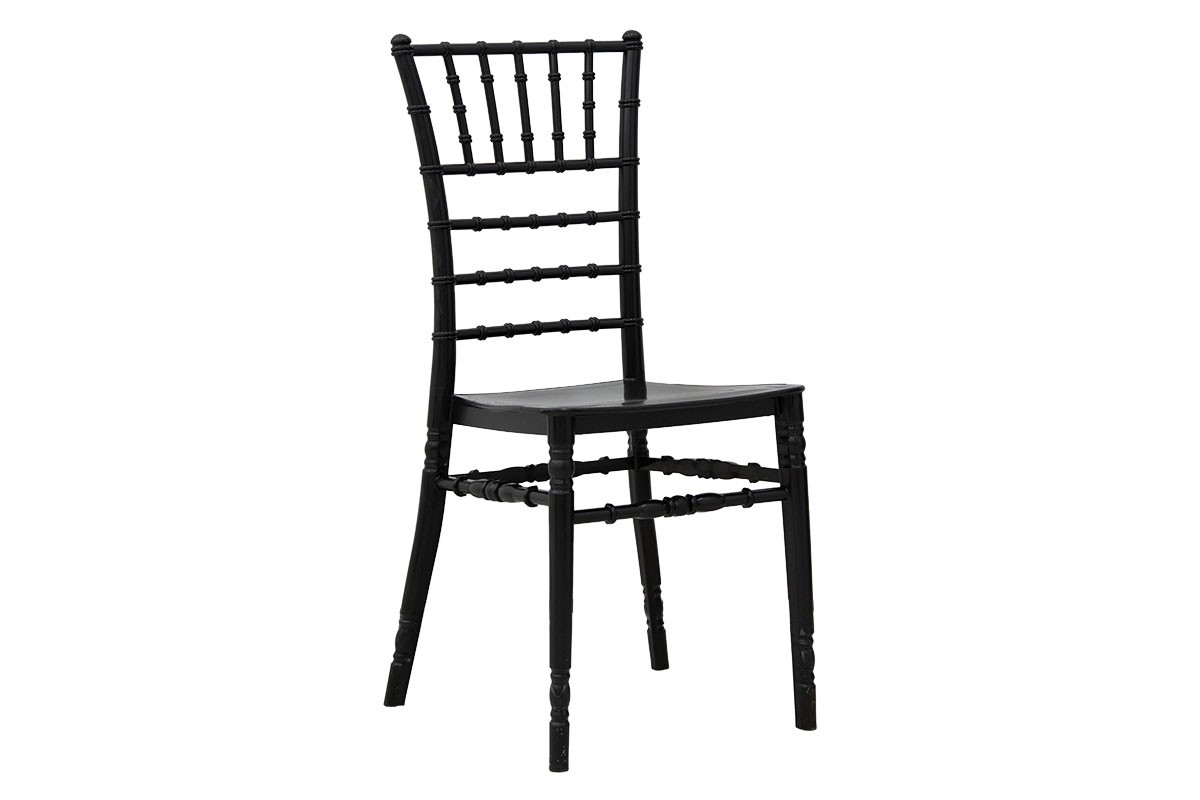 Καρέκλα catering “TIFFANY I” από PP σε μαύρο χρώμα 40x43x92