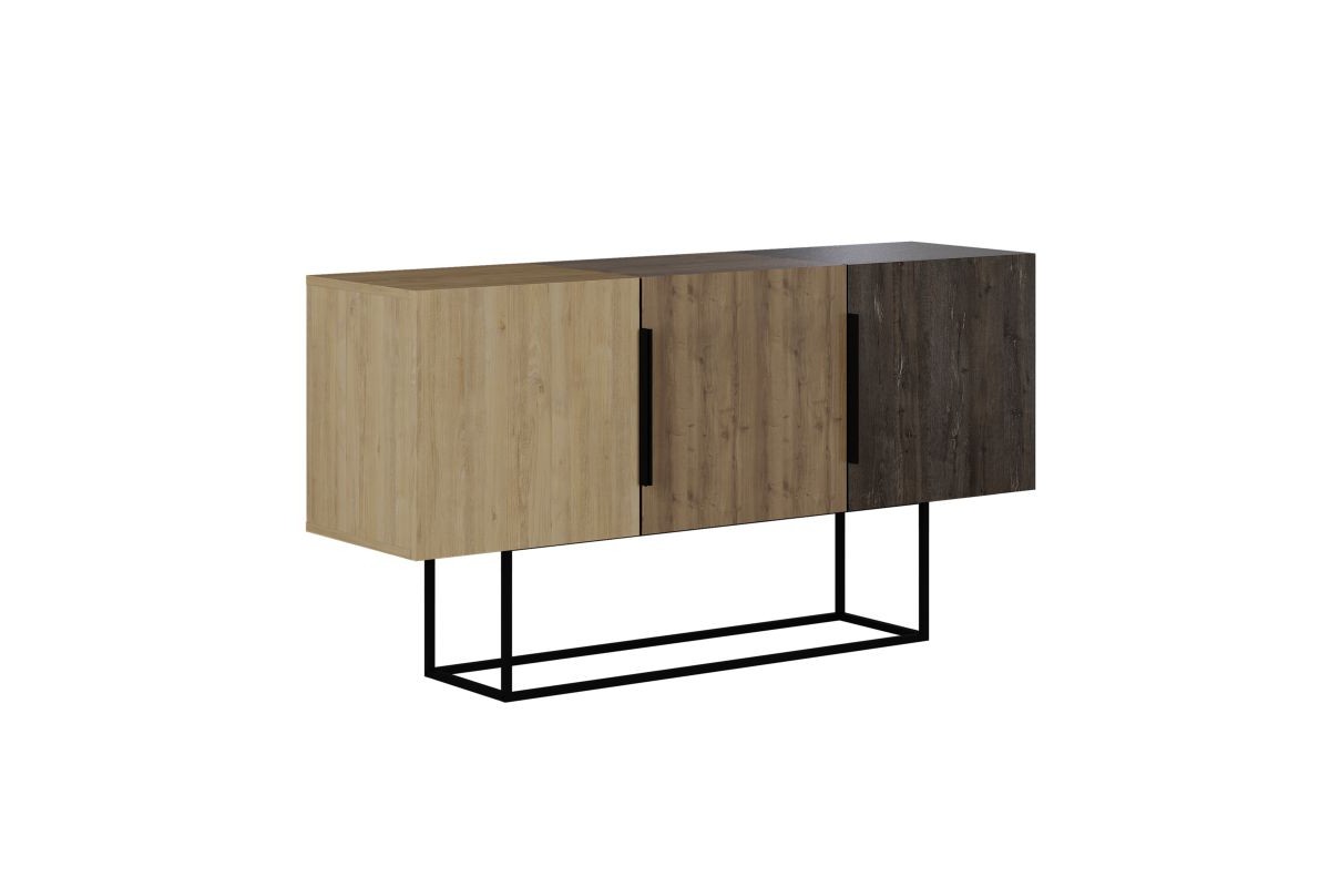 Μπουφές “ESTELLA” σε φυσικό/καρυδί χρώμα 150x42x79.5