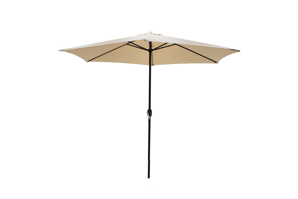 Ομπρέλα “BEACH” από αλουμίνιο/πολυεστέρα σε ανθρακί/μπεζ χρώμα Φ300×252