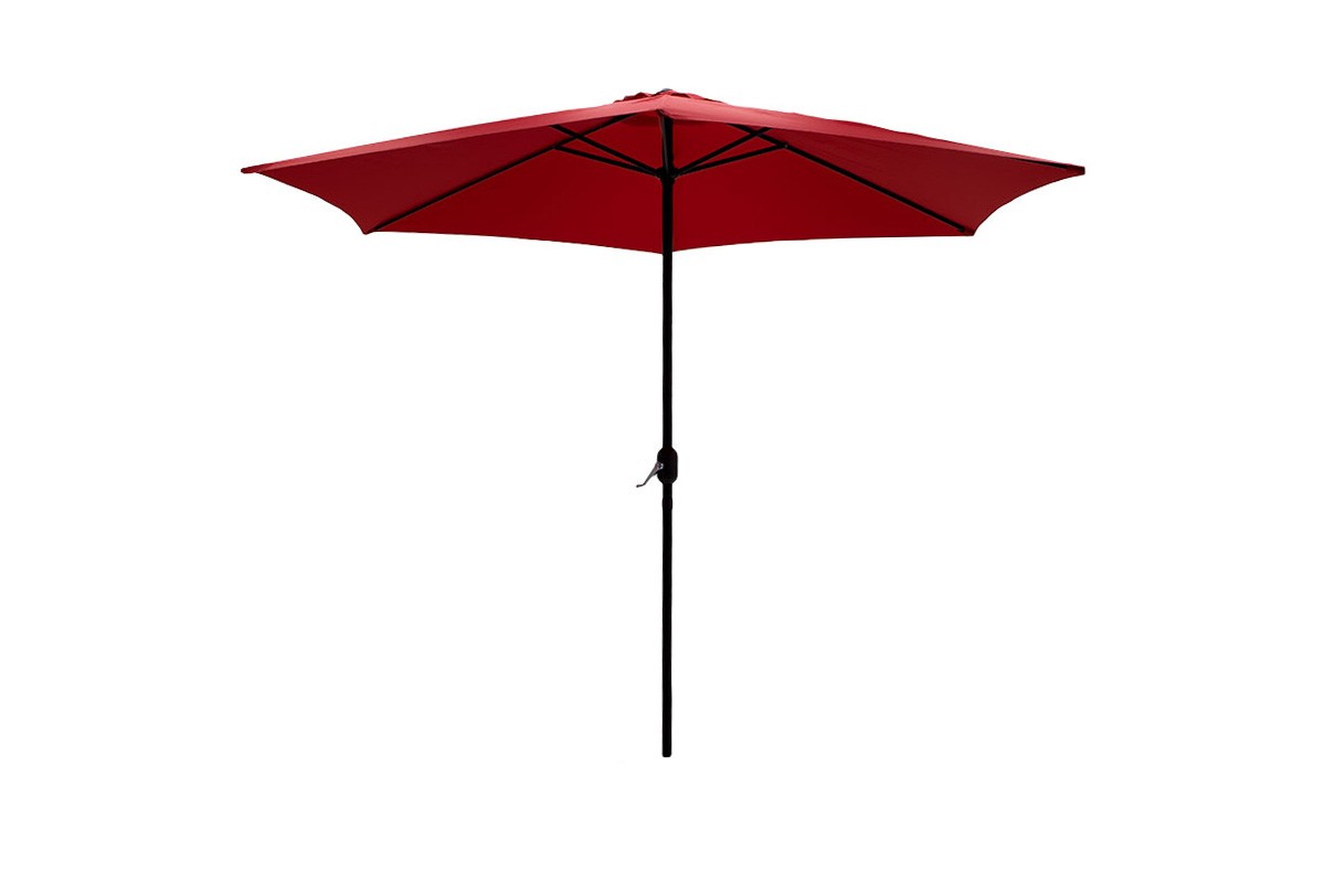 Ομπρέλα “BEACH” από αλουμίνιο/πολυεστέρα σε ανθρακί/κόκκινο χρώμα Φ300×252