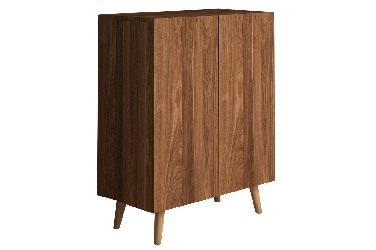 Παπουτσοθήκη “RIPLEY” σε καρυδί/φυσικό χρώμα 75x35x85