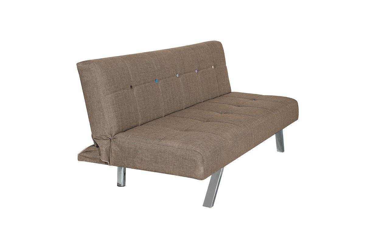 Καναπές-κρεβάτι “DUANA” τριθέσιος από ύφασμα σε μπεζ/καφέ χρώμα 180x83x82