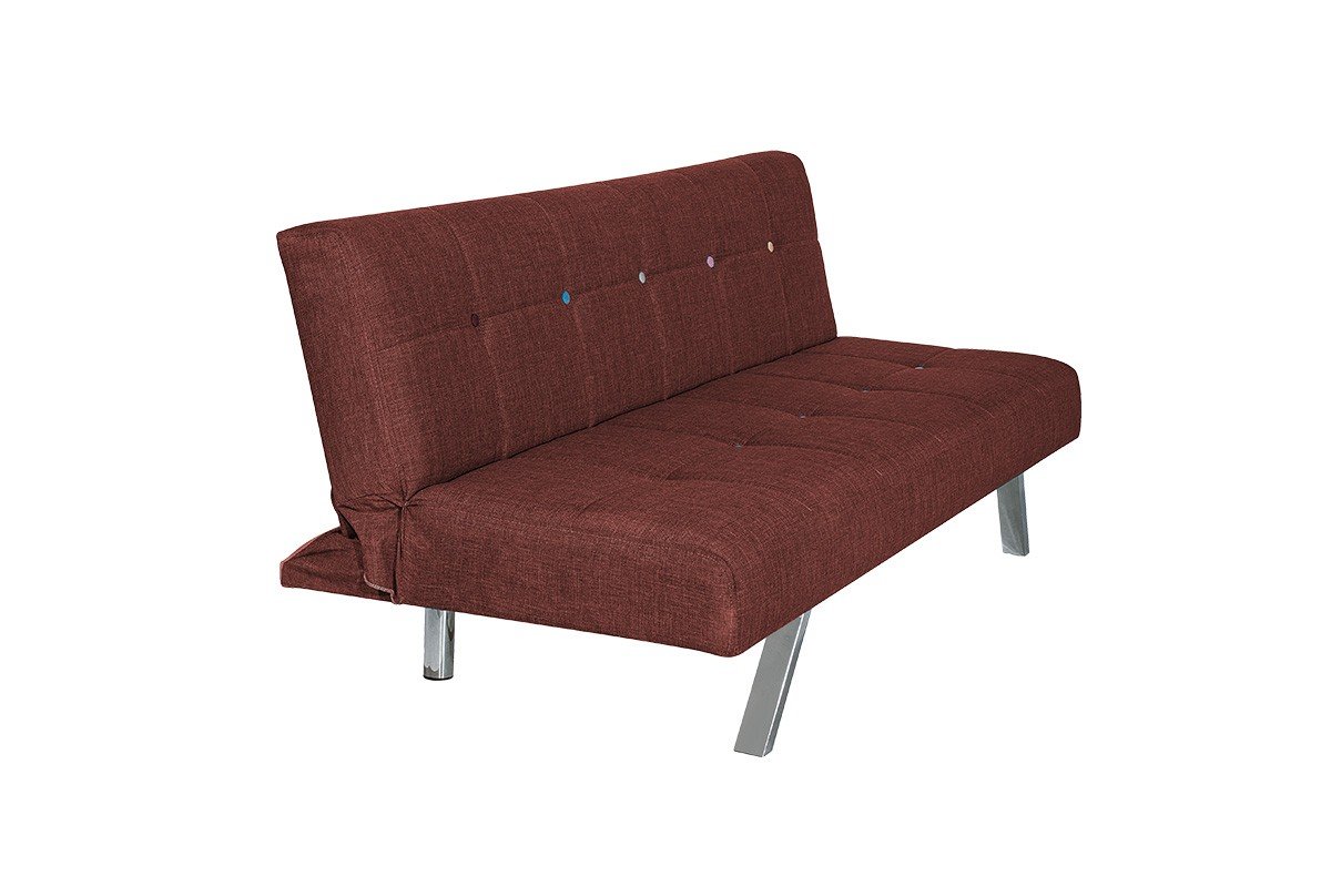 Καναπές-κρεβάτι “DUANA” τριθέσιος από ύφασμα σε μπορντώ χρώμα 180x83x82