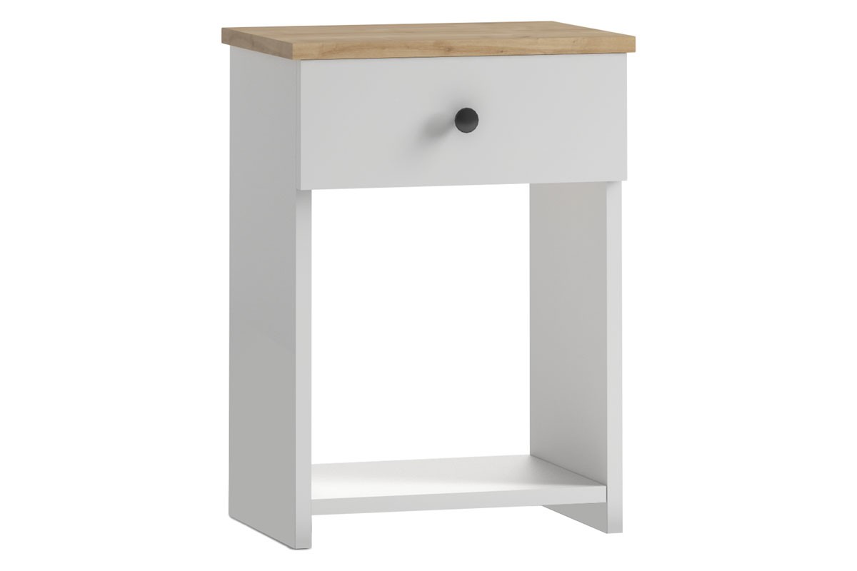 Κομοδίνο “LINDEN” σε λευκό χρώμα 35x45x47