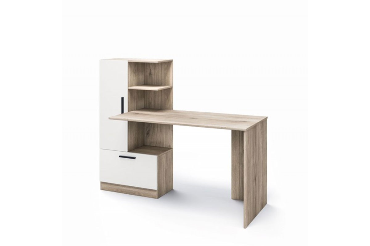 Γραφείο εργασίας “PEYTON” σε λευκό/sonoma χρώμα 150x59x120