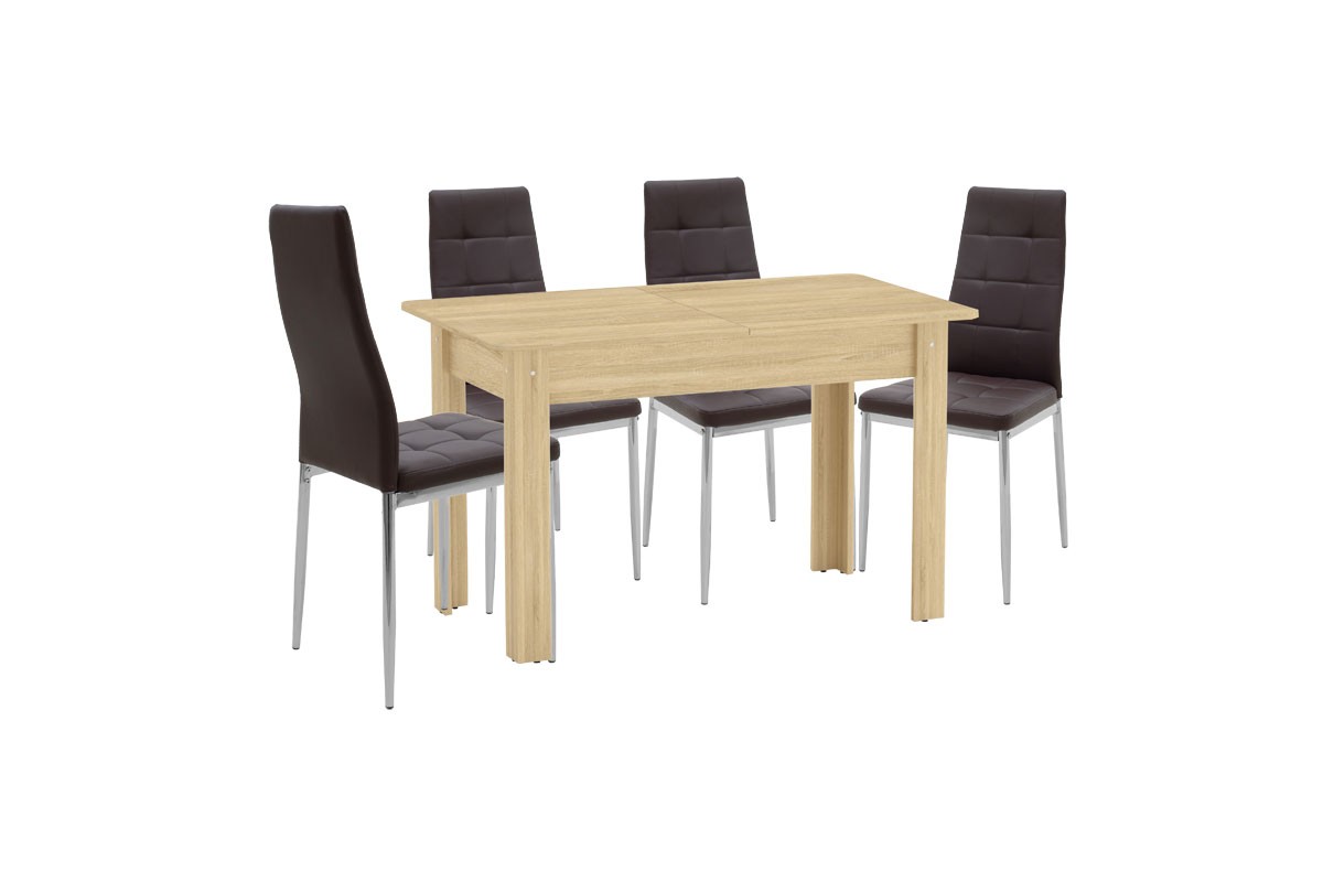 Σετ φοιτητικό πακέτο 5 τμχ “COOK 7” σε χρώμα sonoma/μόκα 120/174x70x73.5
