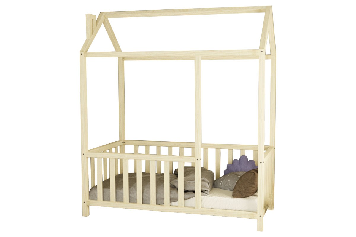 Κρεβάτι παιδικό “PAGE” από ξύλο σε φυσικό χρώμα 140x80x175