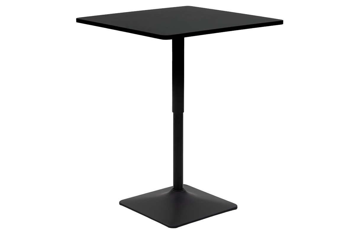 Τραπέζι μπαρ “VEGAS” από MDF/μέταλλο σε μαύρο χρώμα 70x70x91.5