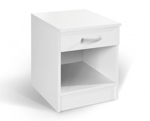 Κομοδίνο με συρτάρι “ALFA” σε χρώμα λευκό 40x43x52