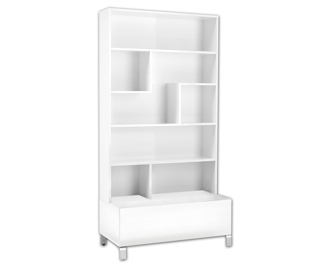 Βιβλιοθήκη “SHOWCASE OV1F” σε χρώμα λευκό 100x50x196