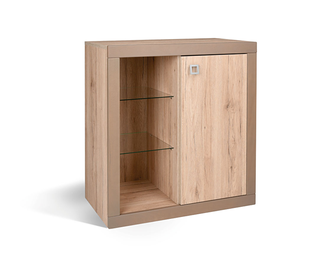 Ντουλάπι “COMMODE W85” σε χρώμα δρυς-μόκα 85×42.5×90