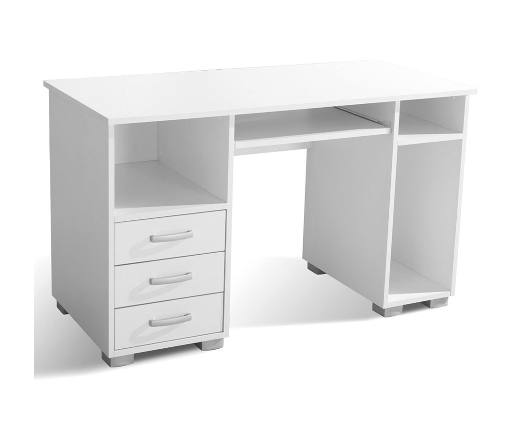 Γραφείο υπολογιστή “ANA 3F” σε χρώμα λευκό 130x60x75