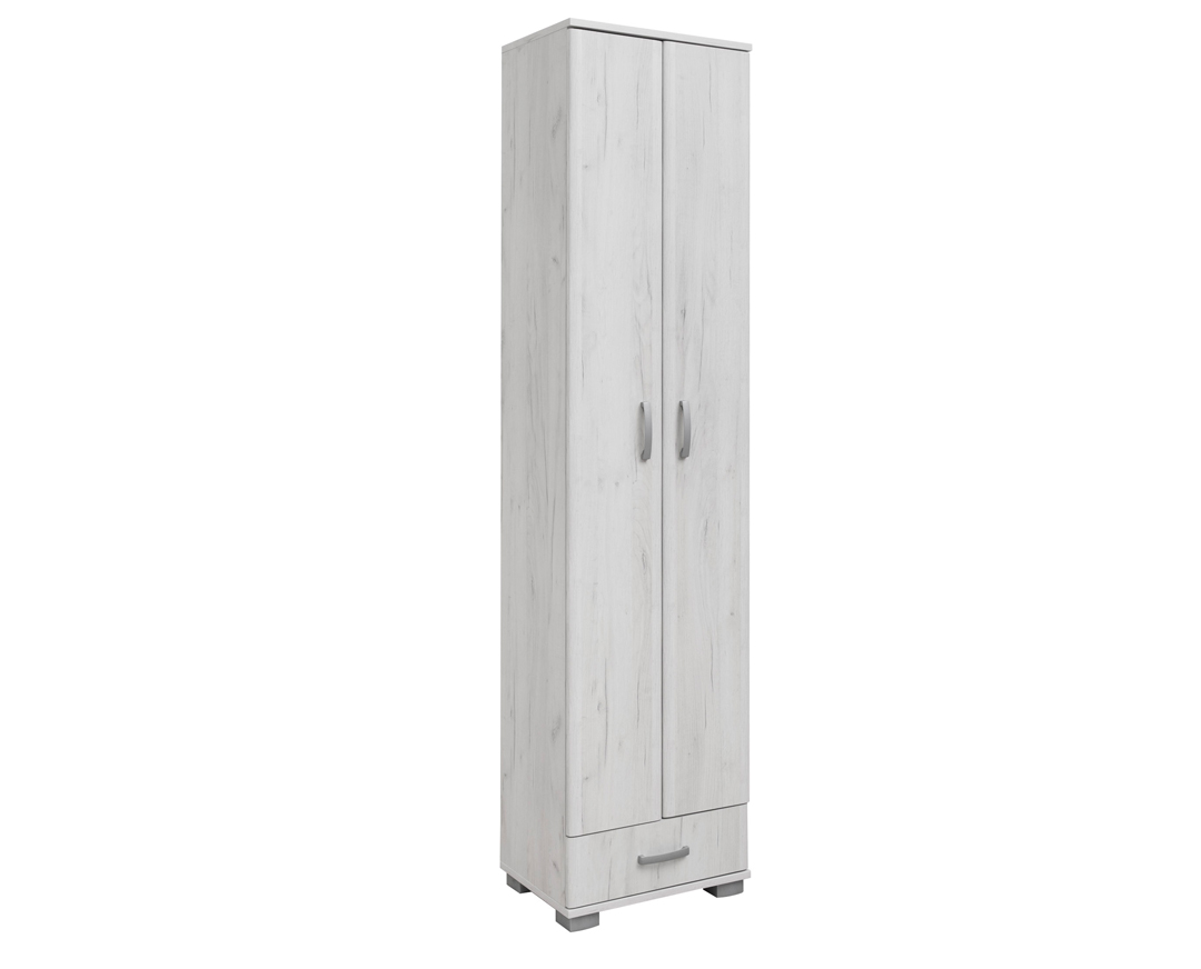Έπιπλο εισόδου “APOLON PA1” σε χρώμα λευκό-δρυς 50x37x209
