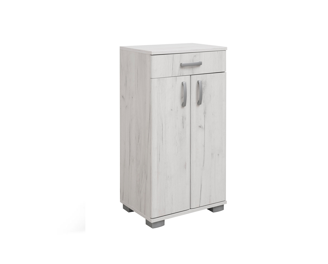 Έπιπλο εισόδου “APOLON PA-3″σε χρώμα λευκό-δρυς 50x37x95