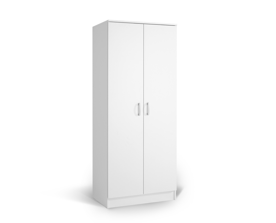 Ντουλάπα “ORMAR” δίφυλλη σε χρώμα λευκό 82x53x200