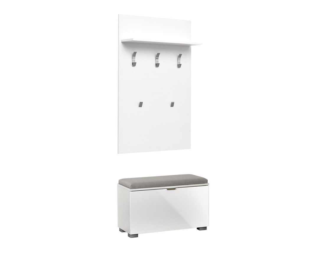 Έπιπλο εισόδου “ELEGANCE LINE” σε λευκό χρώμα 80x38x208,5