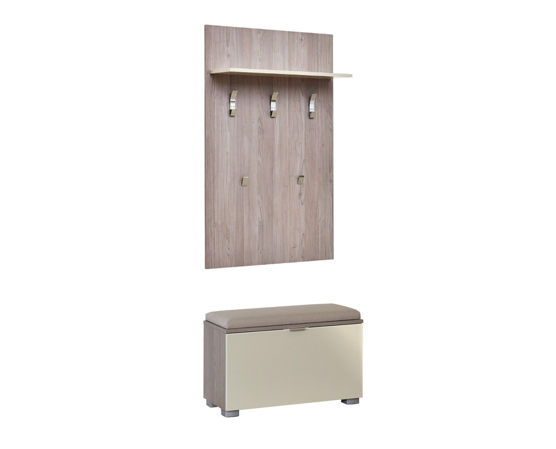 Έπιπλο εισόδου “ELEGANCE LINE” σε χρώμα δρυς-της άμμου 80x38x208,5
