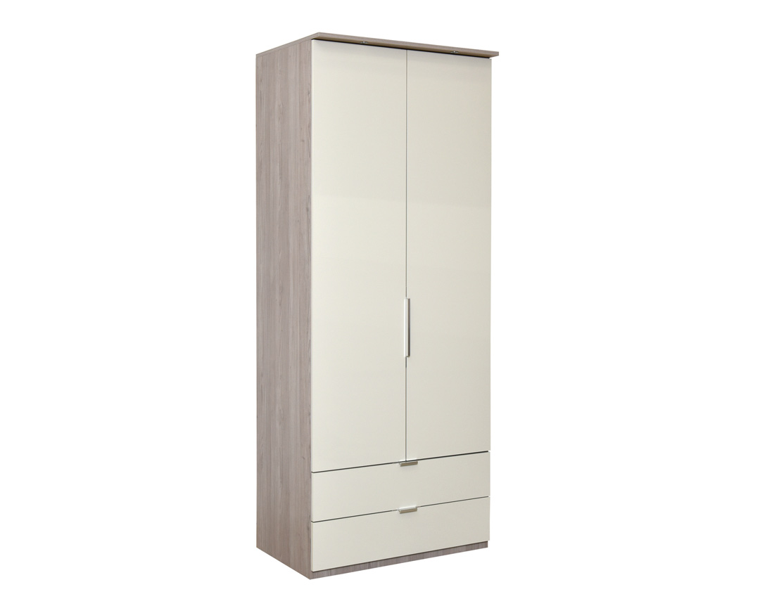 Ντουλάπα “ELEGANCE LINE” δίφυλλη σε μπεζ της άμμου χρώμα 90x60x220