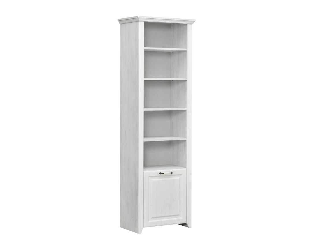 Βιβλιοθήκη “RUSTIC” από mdf σε χρώμα λευκό ρουστίκ 67x41x209