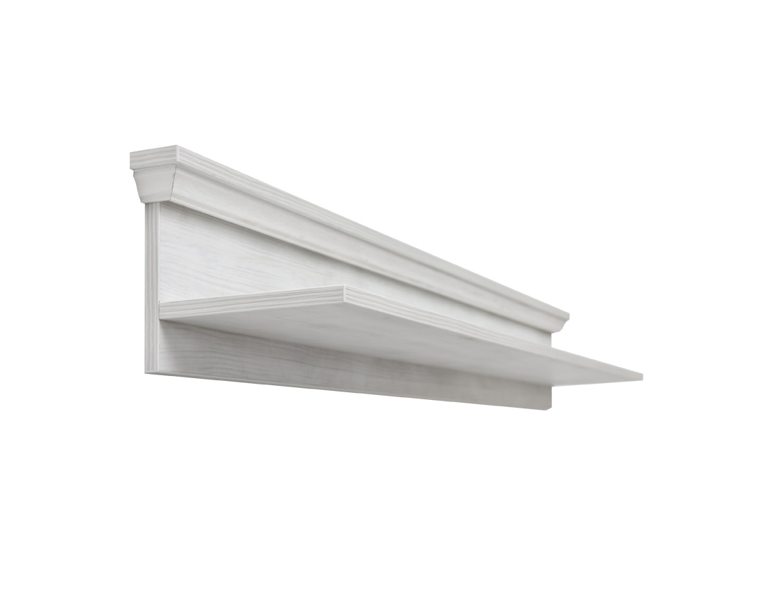 Ράφι «RUSTIC» από mdf σε χρώμα λευκό ρουστίκ 167x22x22