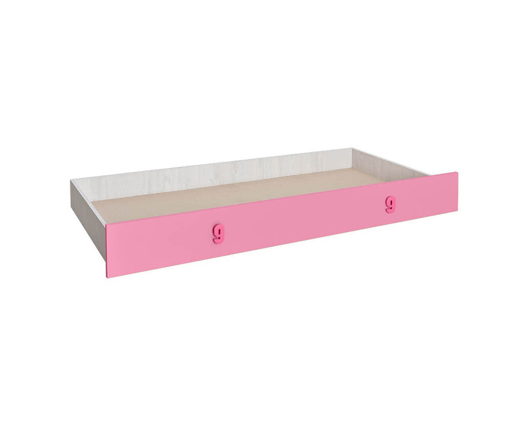 Συρτάρι κρεβατιού "NUMERO" σε ροζ χρώμα 199,5x94x23