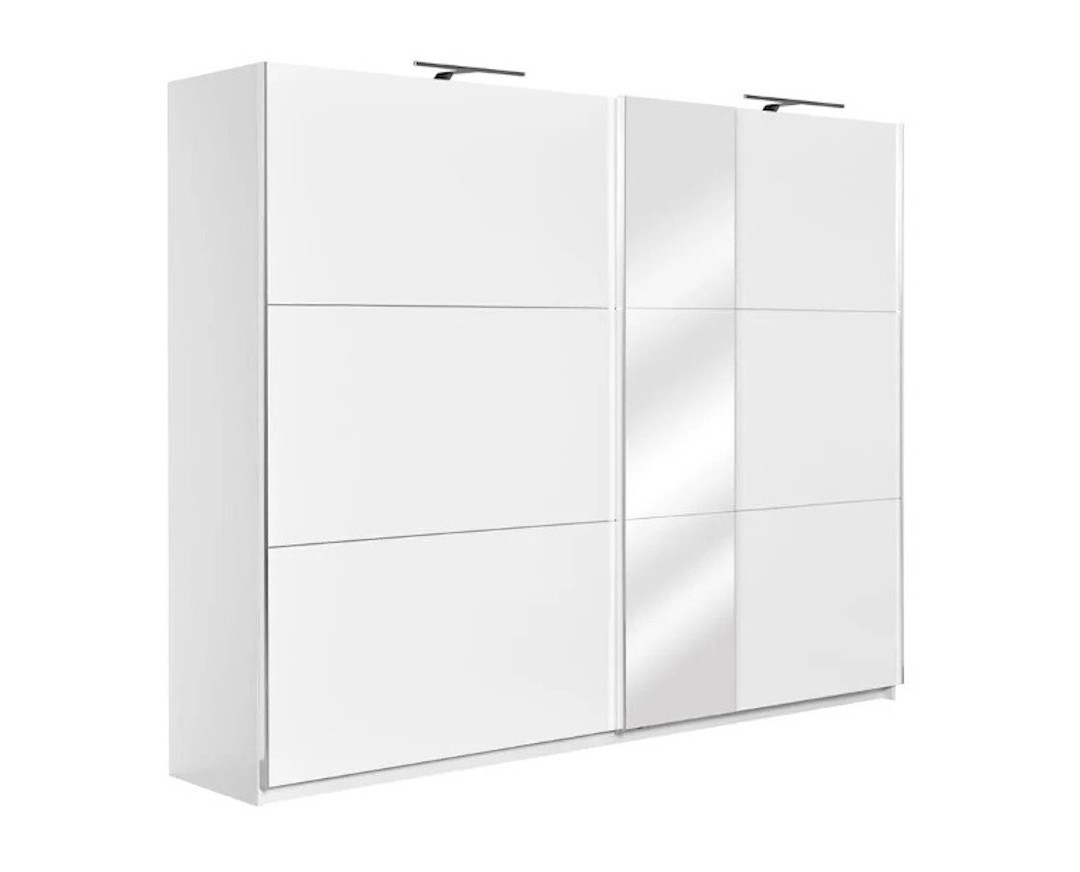 Ντουλάπα “ELEGANCE” δίφυλλη σε χρώμα λευκό 270x64x222