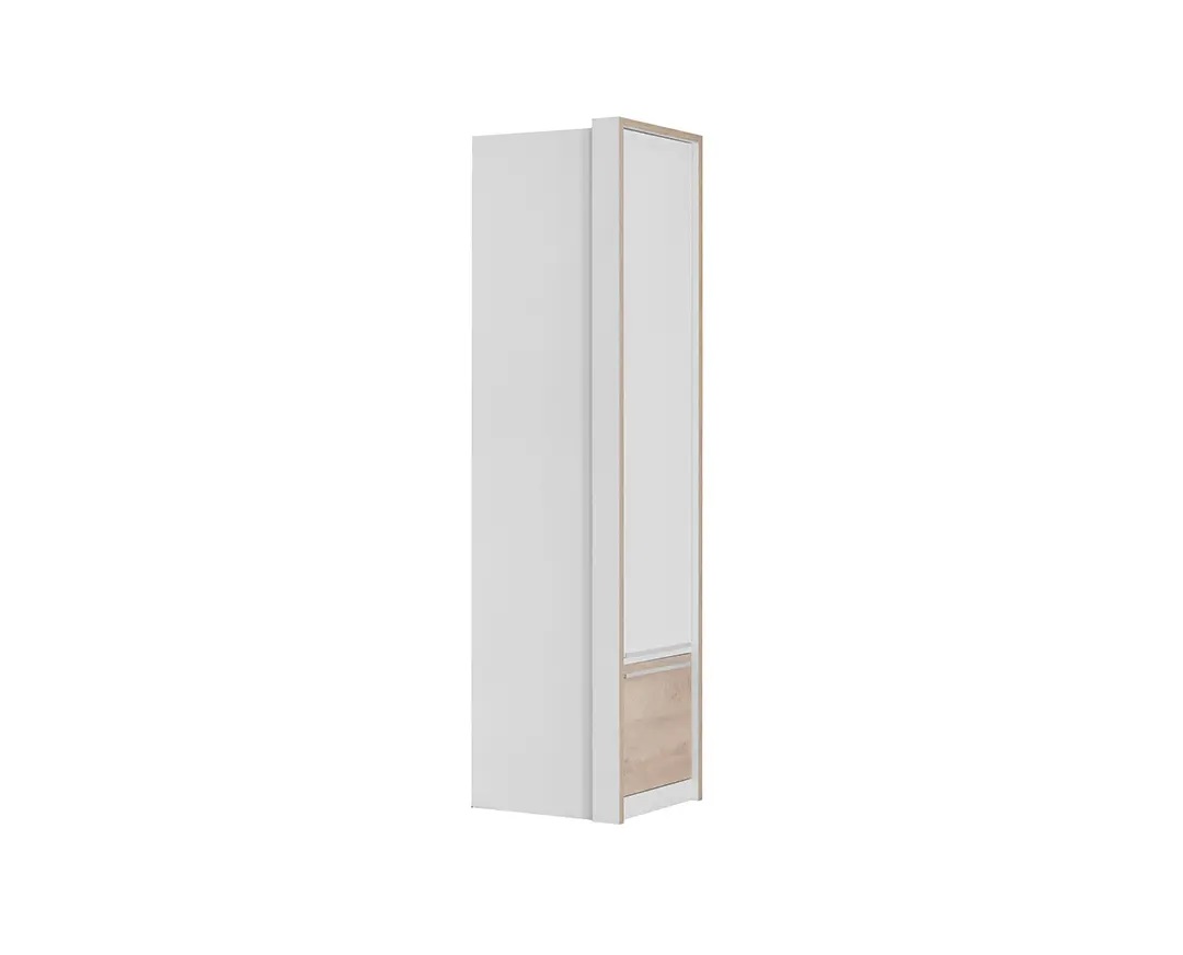 Ντουλάπα “KALIOPA 1V1F” σε χρώμα λευκό/δρυς 52,5×55,5×215,5