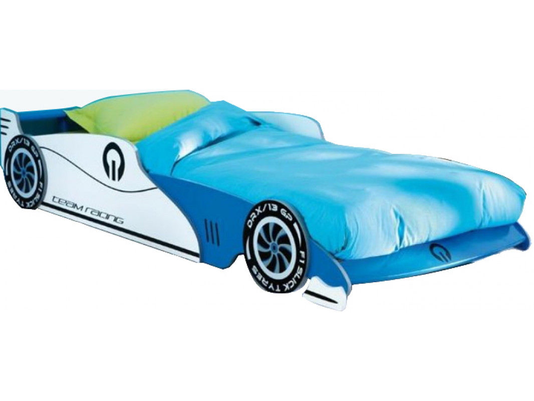 Παιδικό κρεβάτι «FORMULA 1» από mdf σε μπλε χρώμα 102x209x41