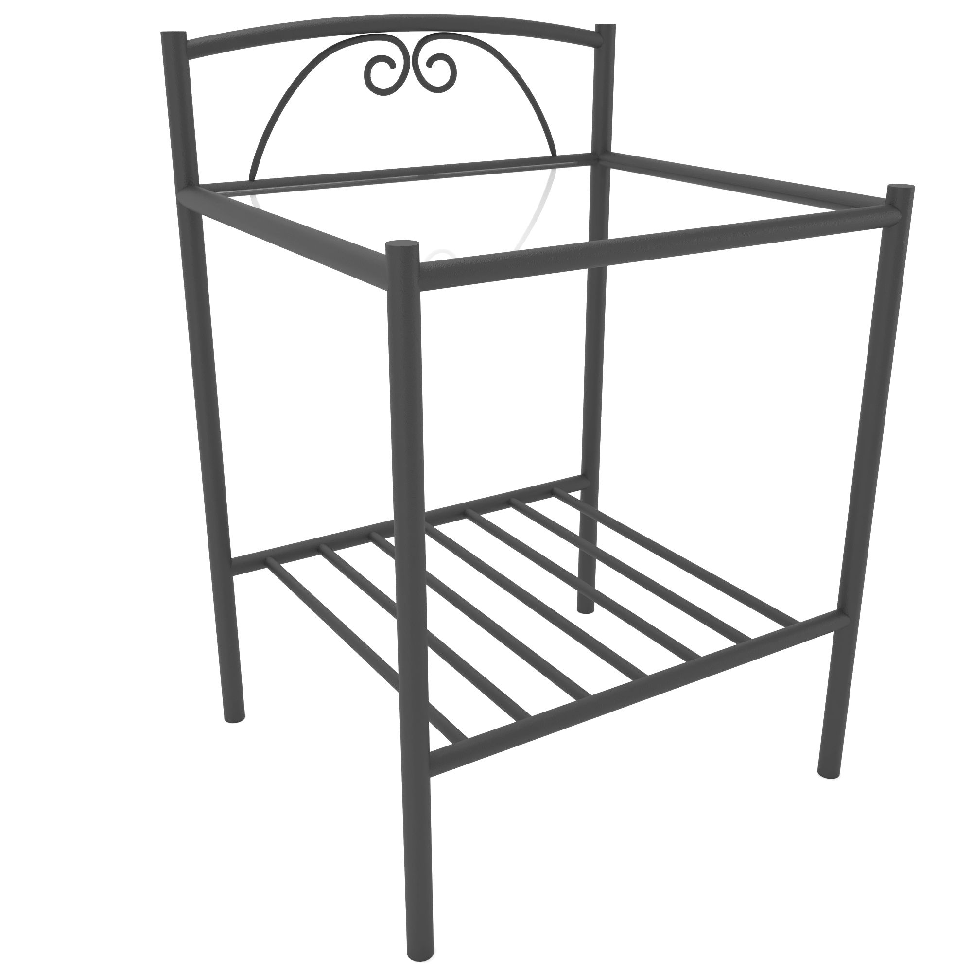 Κομοδίνο “METAL” από μέταλλο σε χρώμα μαύρο 43x37x60.5