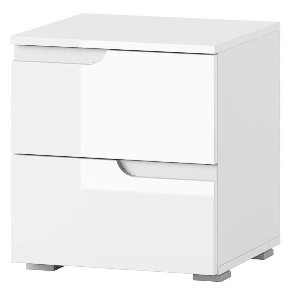 Κομοδίνο “AURORA” με συρτάρια σε λευκό χρώμα 42x40x46