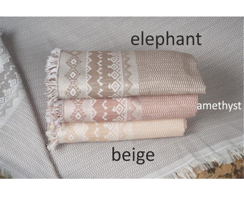 Ριχτάρι “BOHO” βαμβακερό σε χρώμα μπεζ 170×240